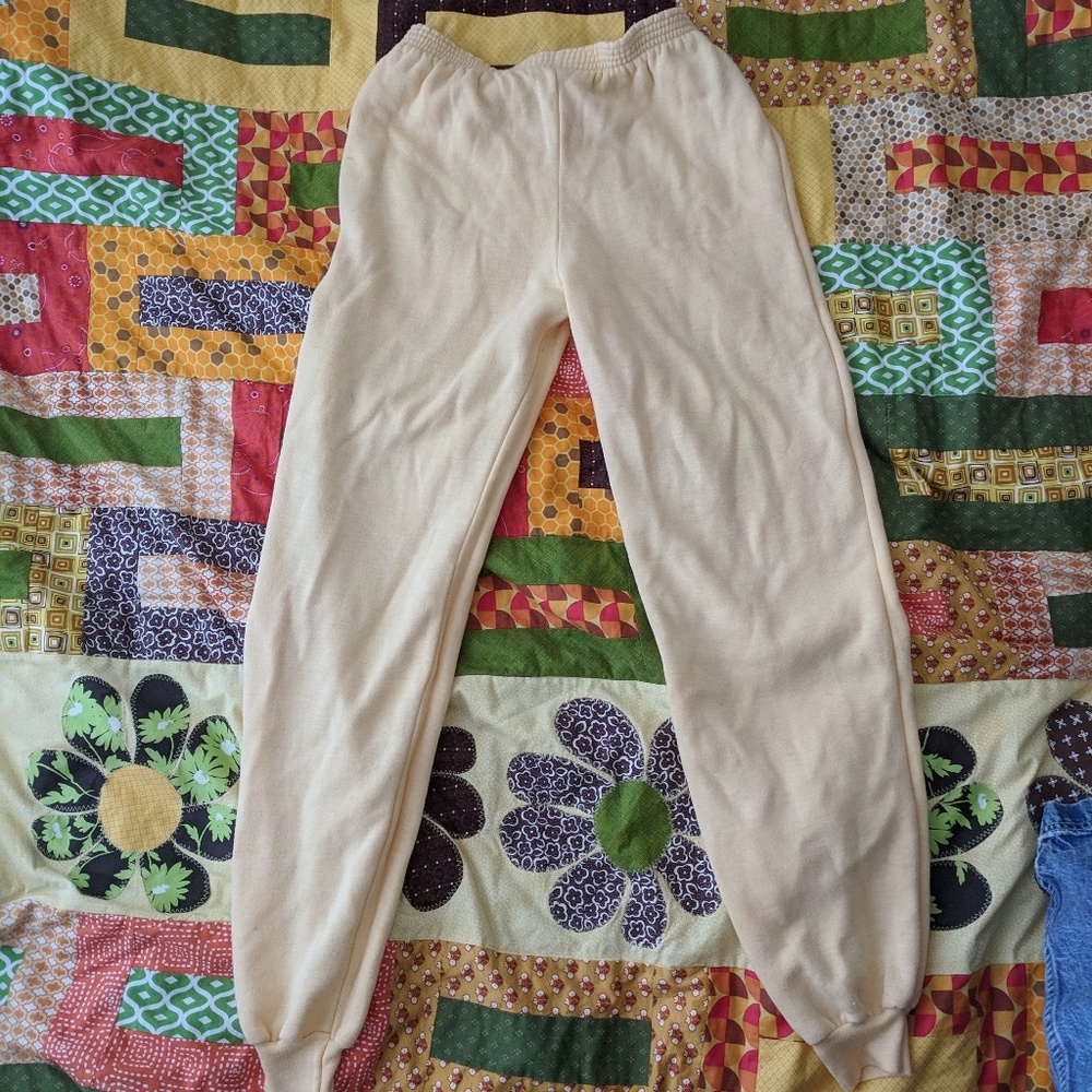 Vintage Light Yellow Sweatpants